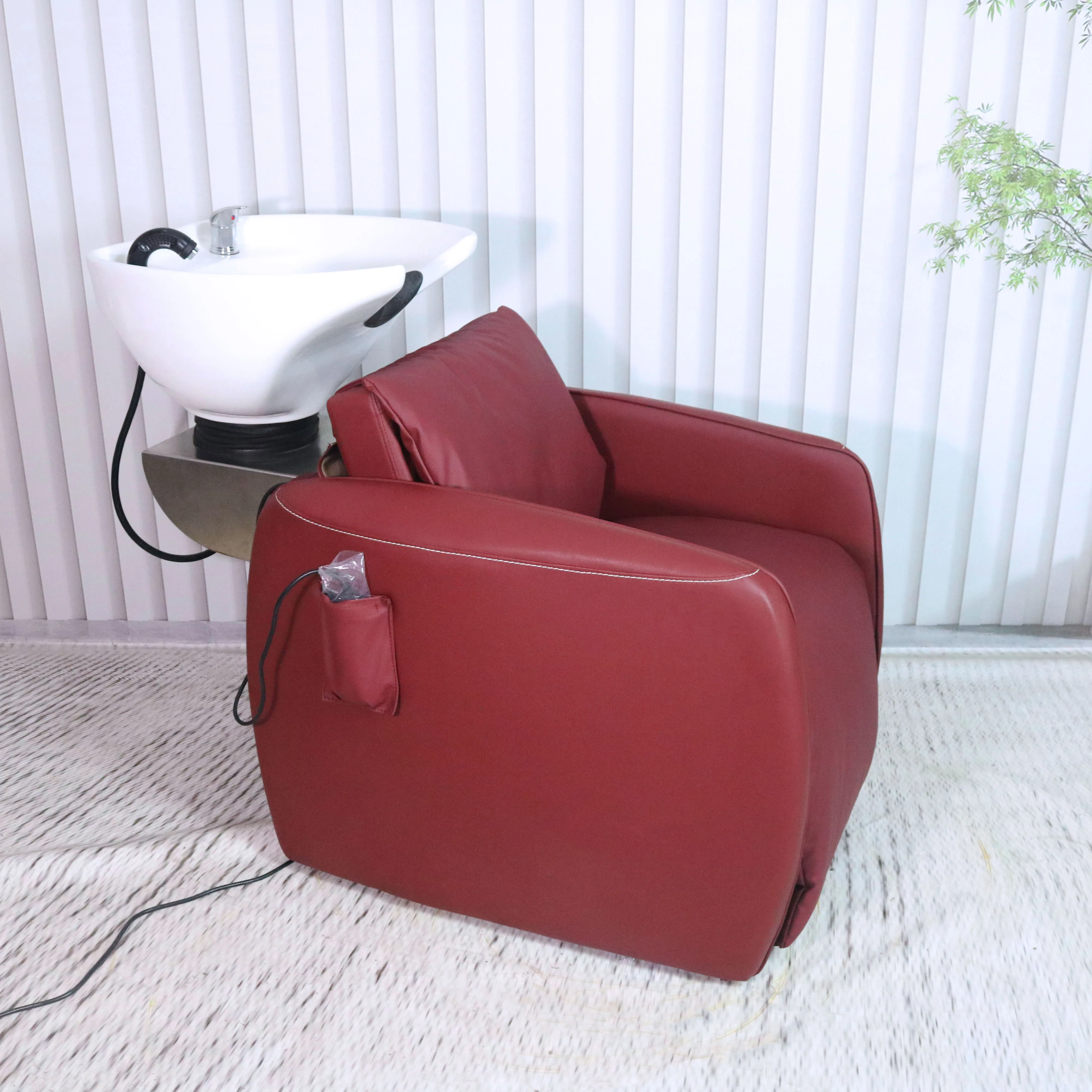 Hairdressing Hair Salon Mobile Wash Shampoo Chair with electric lifted  massage for beauty salon and hair salon