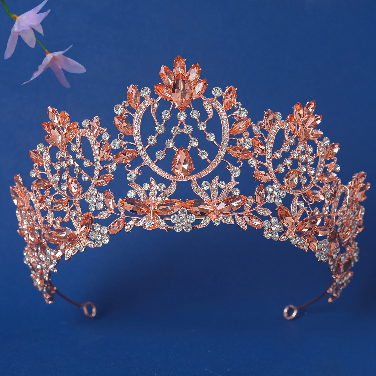 Fashion Crystal Rhinestone Bridal Wedding Hair Accessories For Women Princess Queen Big Tiaras And Crown Hair Jewelry image 4