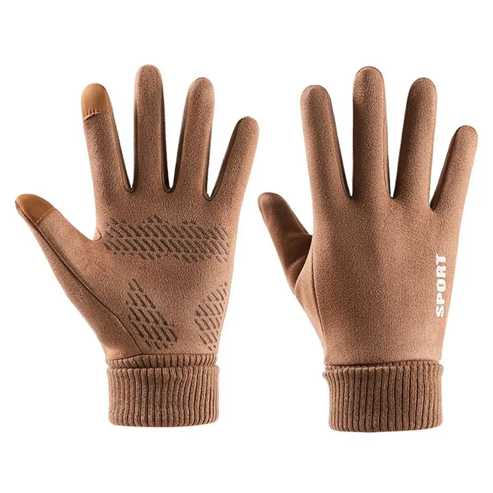 

Men Waterproof Skin-friendly Windproof Winter Glove Warm Mittens Full Finger Gloves
