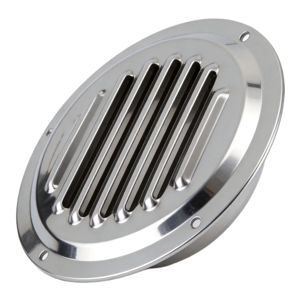 100/125mm Louver Vent Stainles Steel Marine Round Ventilator Grill Cover Side Knob To Open Home Improvement Heating Cooling Vent