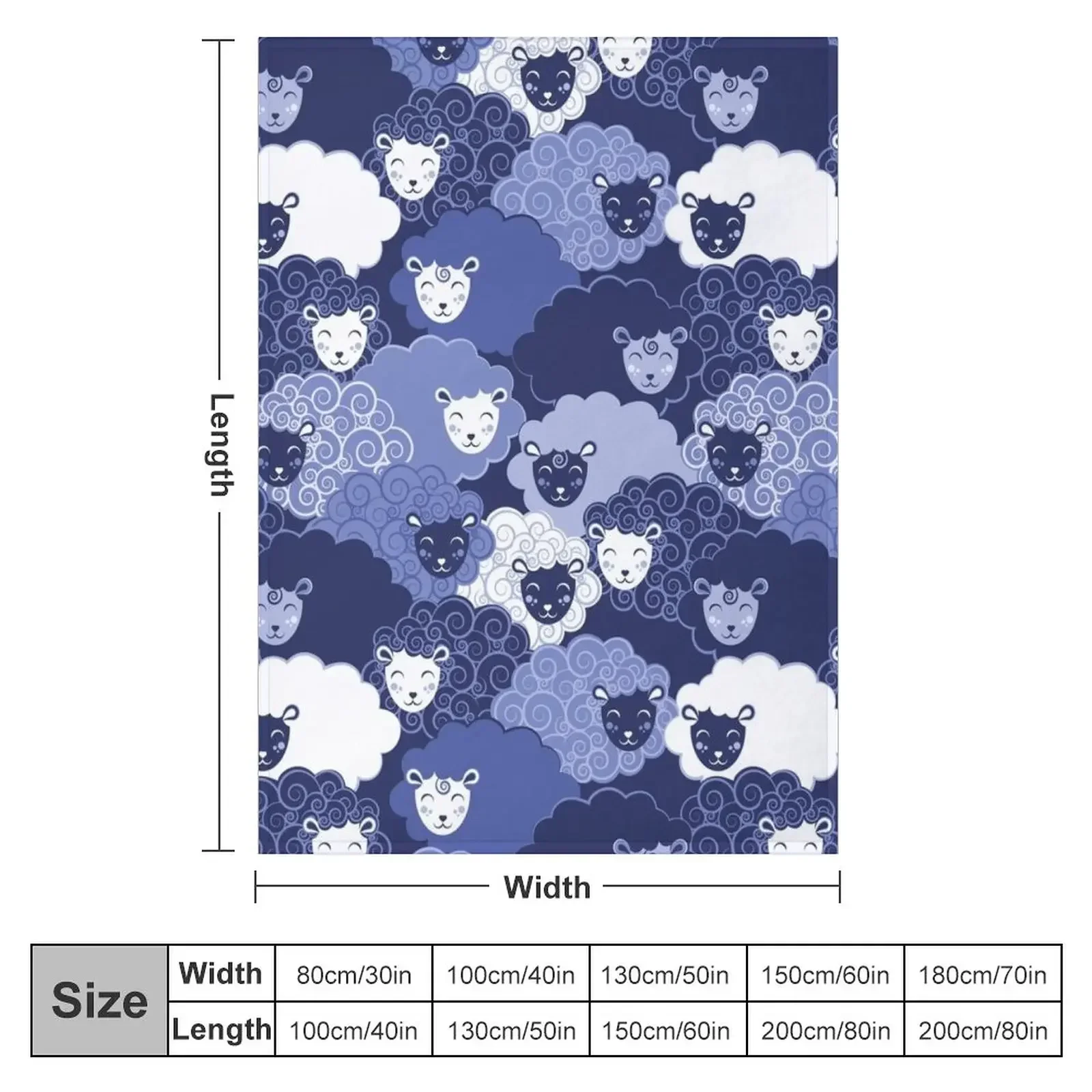 Sweet dreams zzz // monochromatic blue sheep Throw Blanket Blankets For Bed Plaid Blankets