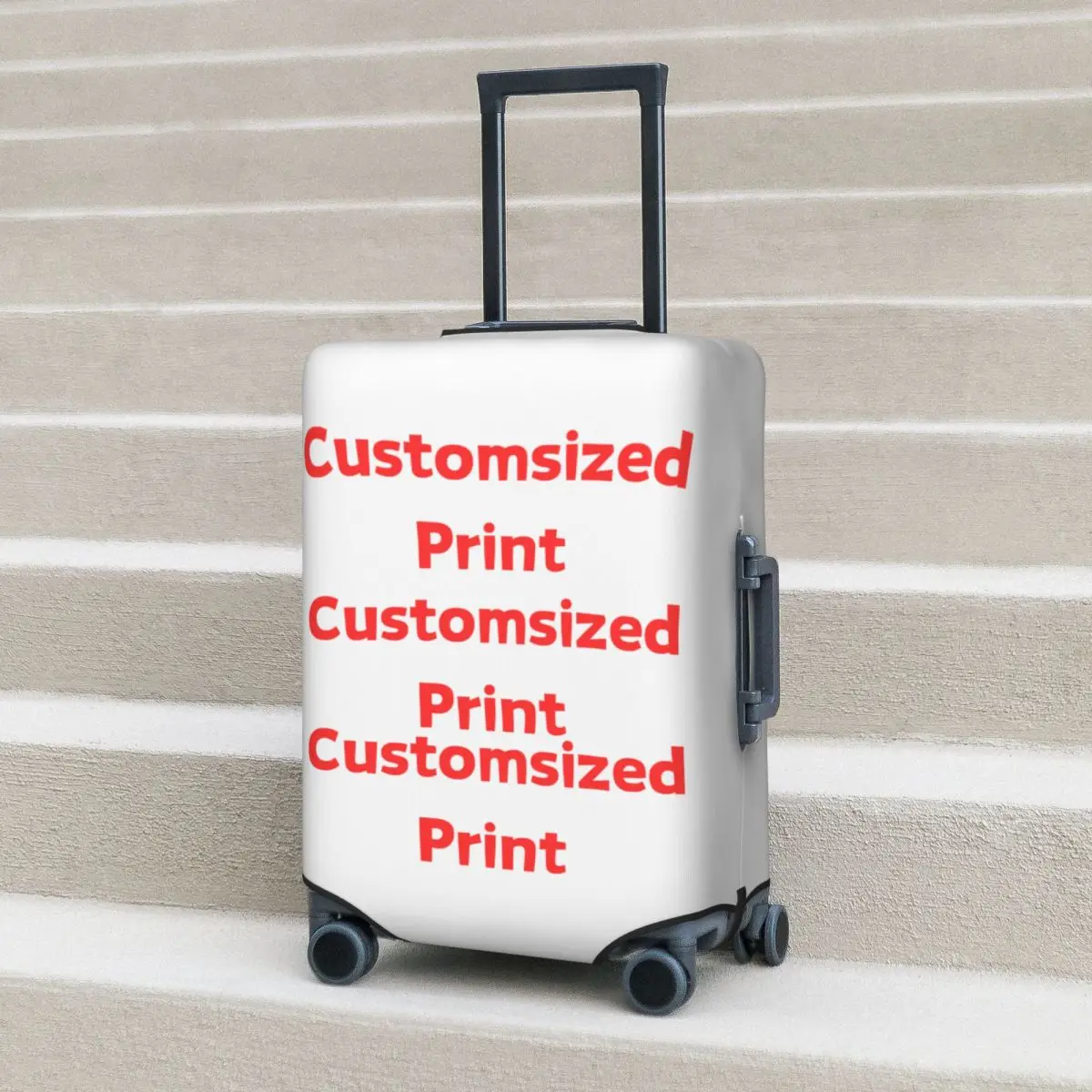 

Customized image Print Suitcase Cover Any Color Cruise Trip Protection Vacation Useful Luggage Supplies