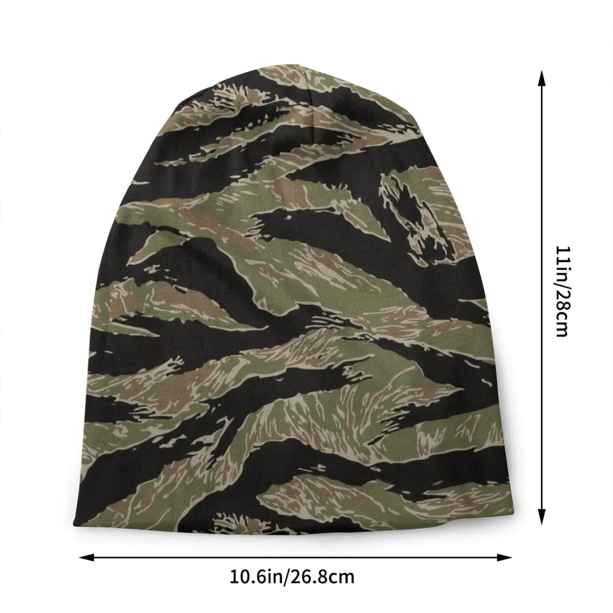 Tiger Stripe Camo Skullies Beanies Caps Winter Warm Knitting Hat Hip Hop Adult Military Tactical Camouflage Bonnet Hats Ski Cap