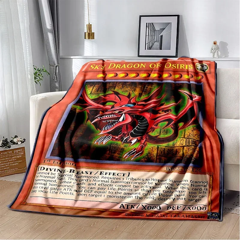 yugioh card blanket Yu-Gi-Oh! Dark Magician Fleece Throw Fleece Throw Blanket | Soft Polyester Cover for Sofa, Bed you might as well be comfortable Yu-Gi-Oh Card Illustration Blanket Winged