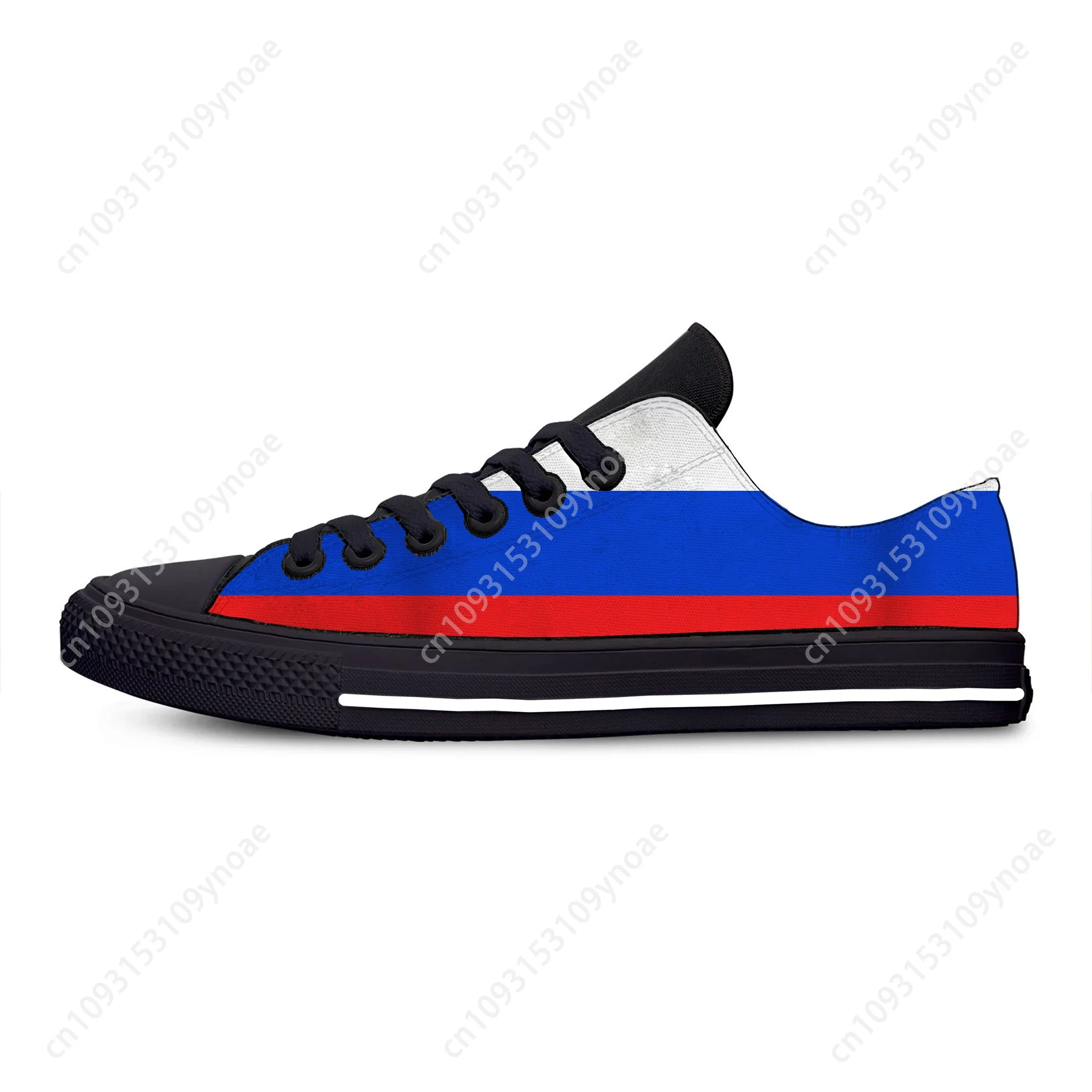 Russian Russia Flag Patriotic Pride Fashion Funny Casual Cloth Shoes Low Top Lightweight Breathable 3D Print Men Women Sneakers