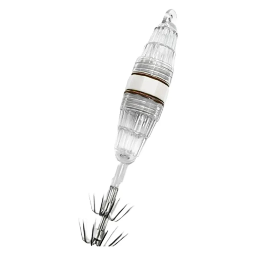 10cm Length LED Fishing Light Built-In LED 8g Weight Squid Fishing Lure Bait Light Function Squid Hook Design