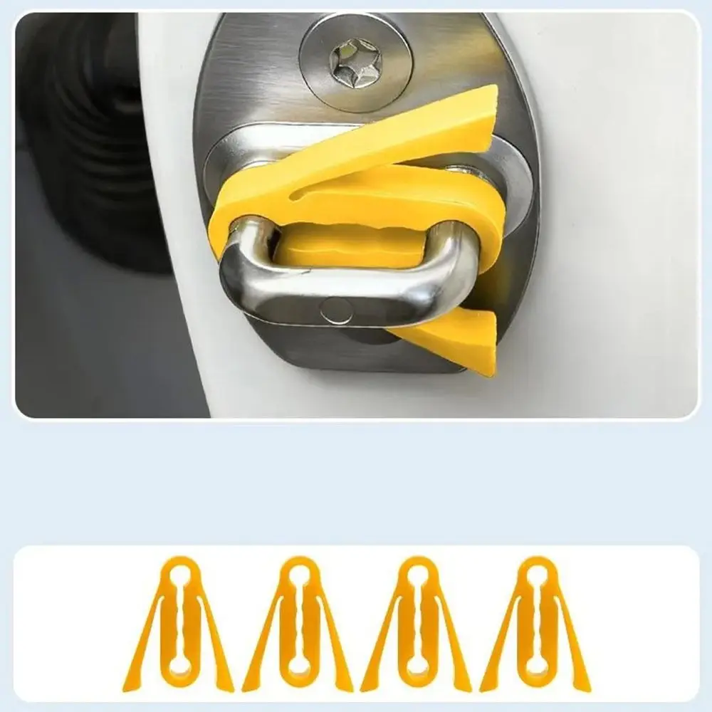 4Pcs Silicone Car Door Lock Sound Deadener Buffer Seal Shock Absorption Protection Cover Sound Reduction Soundproofing