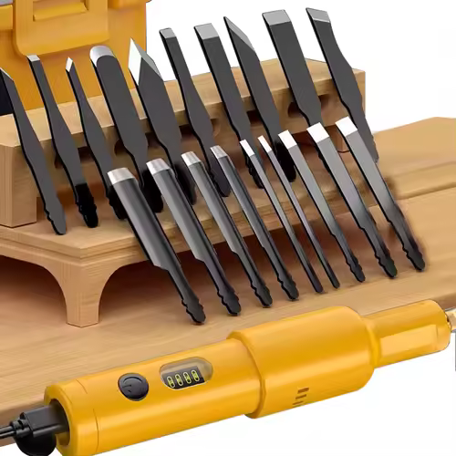 5PCS/20PCS Blade Carpenter Root Sculpture Mini Power Carving Chisel Carpentry Lithium Electric Carving Knife Chisel Set - Image 2