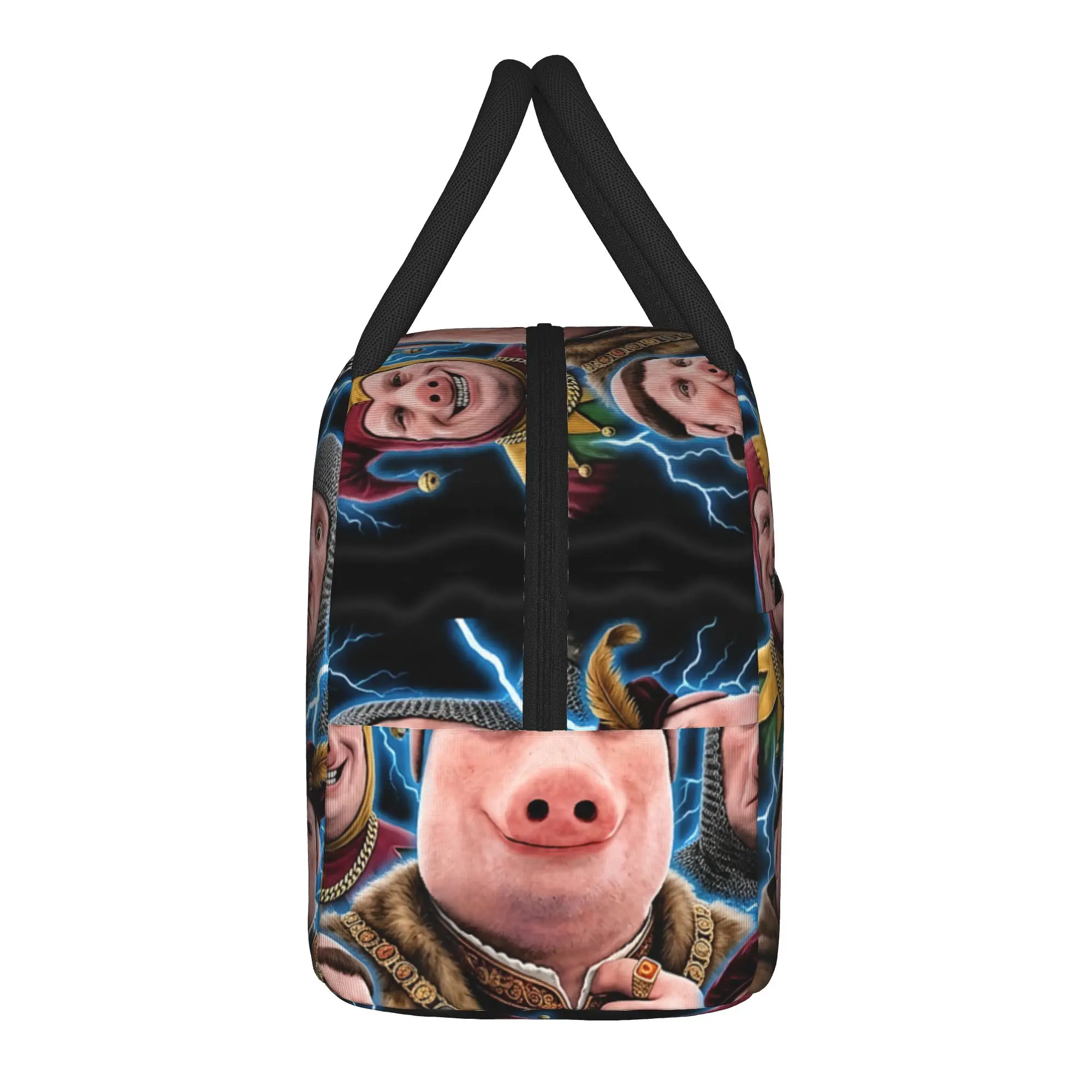 John Pork is Calling Medieval Meme Brainrot Lunch Bag Outdoor Picnic Lunch Box For Men Print Thermal Tote Handbags Cooler Bag
