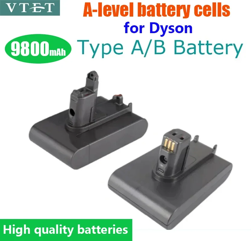 2024 Nwe for Dyson Type A/B 22.2V 9800mAh Li-ion Vacuum Battery Dyson DC35, DC45 DC31 DC34 DC44 DC31 Animal DC35 Animal 18650