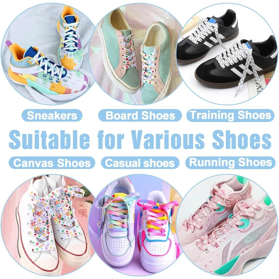 أربطة أحذية بنمط ملون: طباعة مسطحة 2 P للأحذية الرياضية