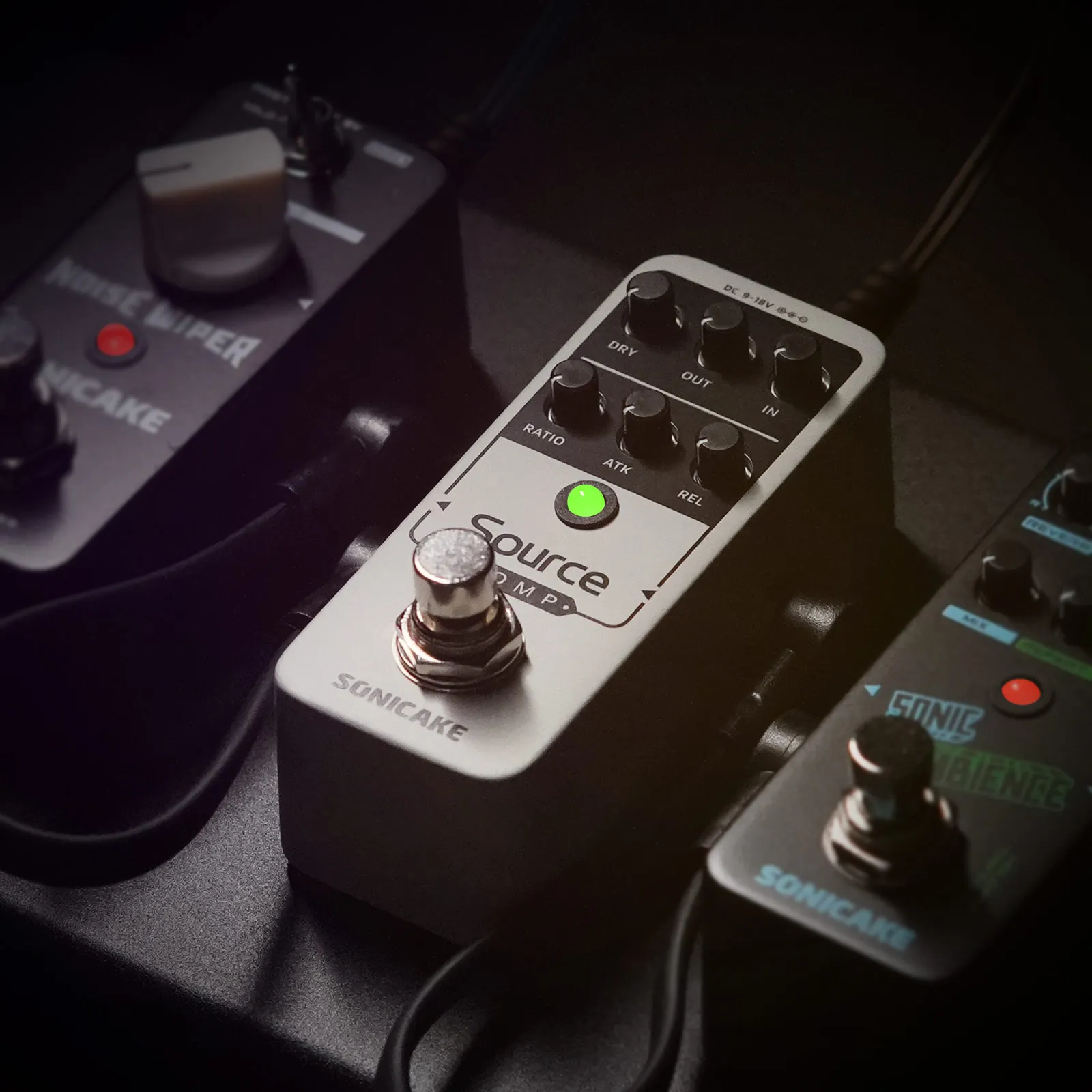 SONICAKE Fonte Compressor 1176 estúdio Compressor Pedal de efeitos de guitarra Analógico Buffered-Bypass QSS-27