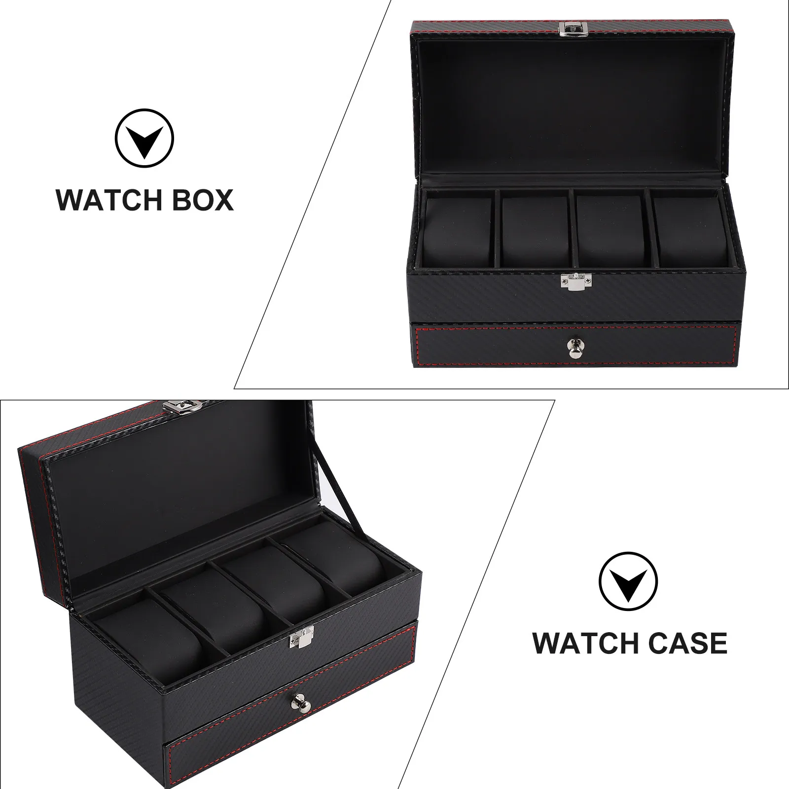 

1 шт. шкатулка для хранения и демонстрации часов, органайзер для наручных часов из искусственной кожи, подарочная коробка на день рождения, свадьбу, годовщину