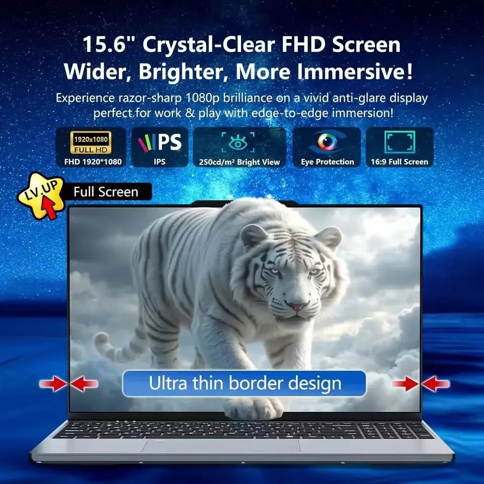 15.6' Intel Core i9-9900 Windows 11 Pro Laptop Computer 32GB RAM 512GB 1TB 2TB SSD Portable Notebook PC Office Study Laptops