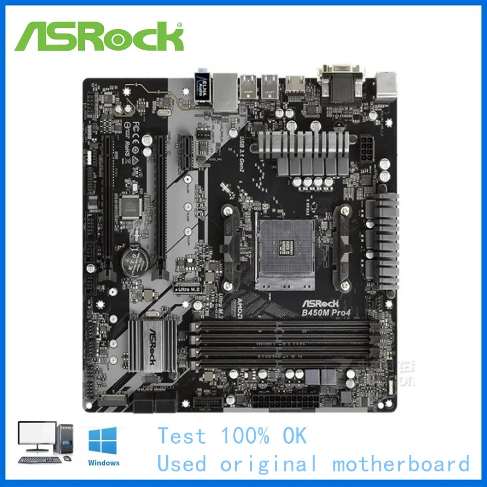 

B450M Pro4 Материнская плата AM4 DDR4