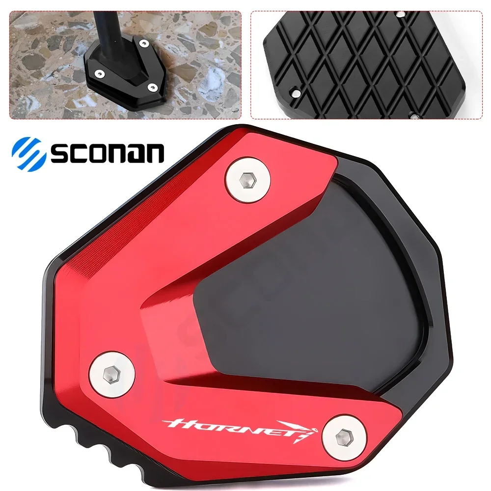 

Motorcycle Accessories CNC Aluminum Kickstand Enlarge Plate Side Stand Extension Pad For Honda CB750 HORNET CB 750 Hornet 2023