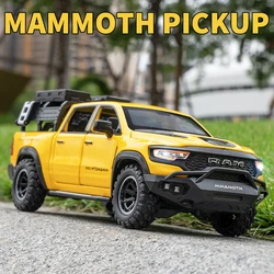 Nuovo 1:32 Dodge RAM 1000 TRX Mammoth Picku modello di auto in lega suono e luce tirare indietro giocattolo per bambini da collezione regalo di compleanno