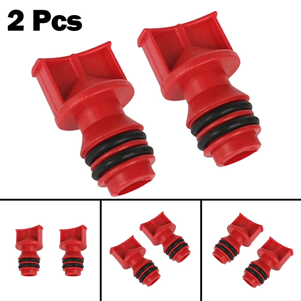 2pcs 17mm Male Thread Dia Air Compressor Oil Plug Oil Breather Cap Pneumatic Red Plastic Tools Air Compressors Accessoriess