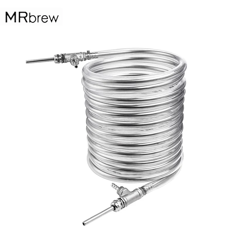 Refroidisseur à Flux en Acier Inoxydable de 9.52x0.5x10m, Tube de Refroidissement pour Moût, pour Brassage de Bière à Domicile