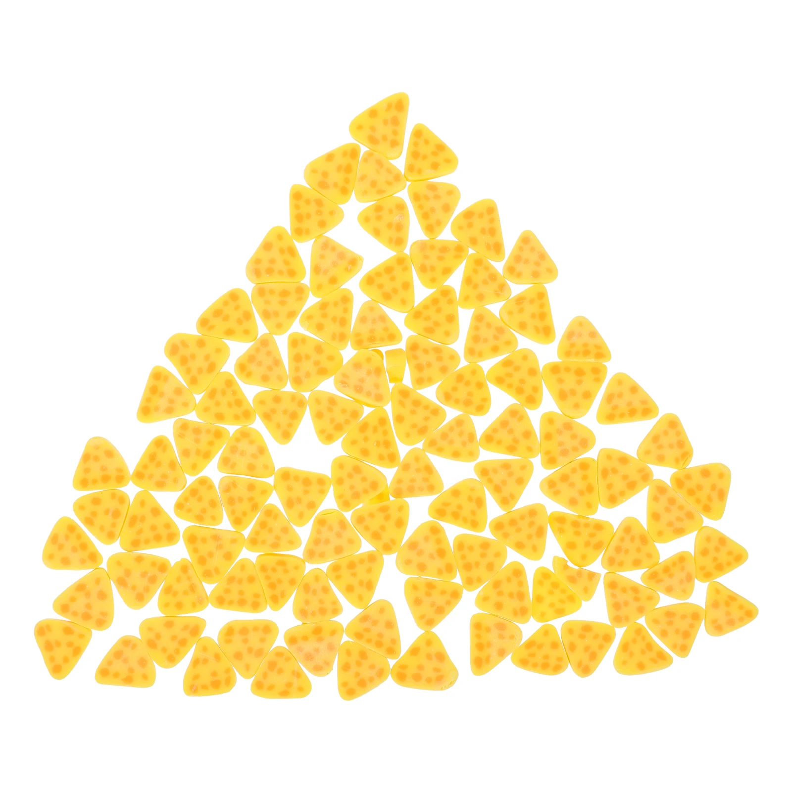 

100 Pcs Cheese Mushroom Clay Slices Crafting Charms Diy Used for Crafts Resin Handmade Bracelets Making Travel