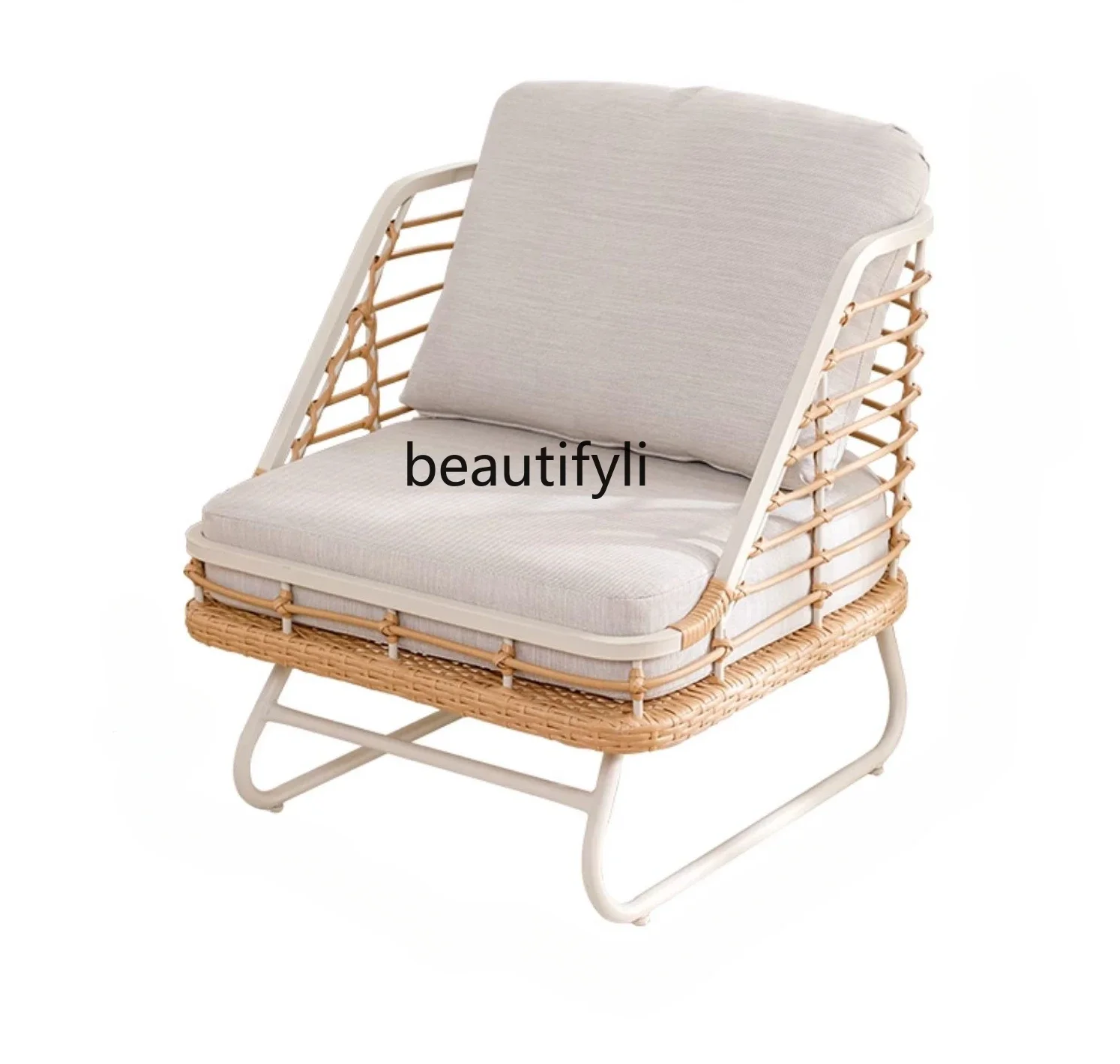 

Balcony small table and chairs outdoor sofa rattan chair courtyard leisure chair three-piece set table and chair combination