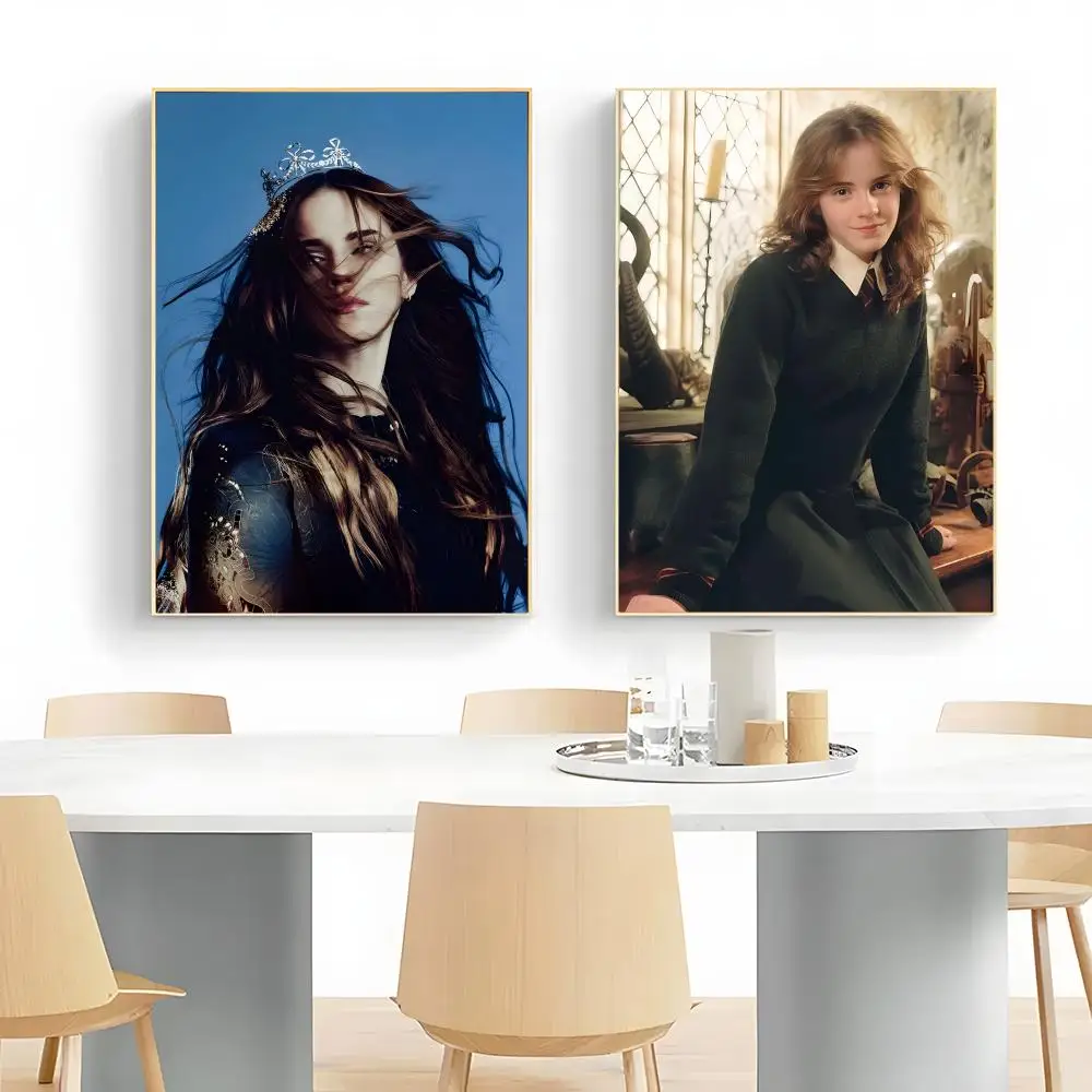 actor intelligent E-Emma Watson Poster Wall Art Print Poster Decorative Mural Home Decor Gift Unframed