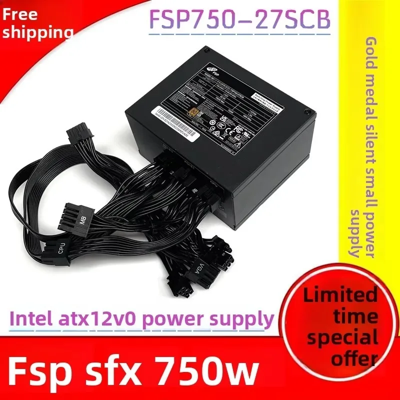 FSP750-27SCB 750W Gold Modular SFX Mini Power Supply ATX12VO Power Supply