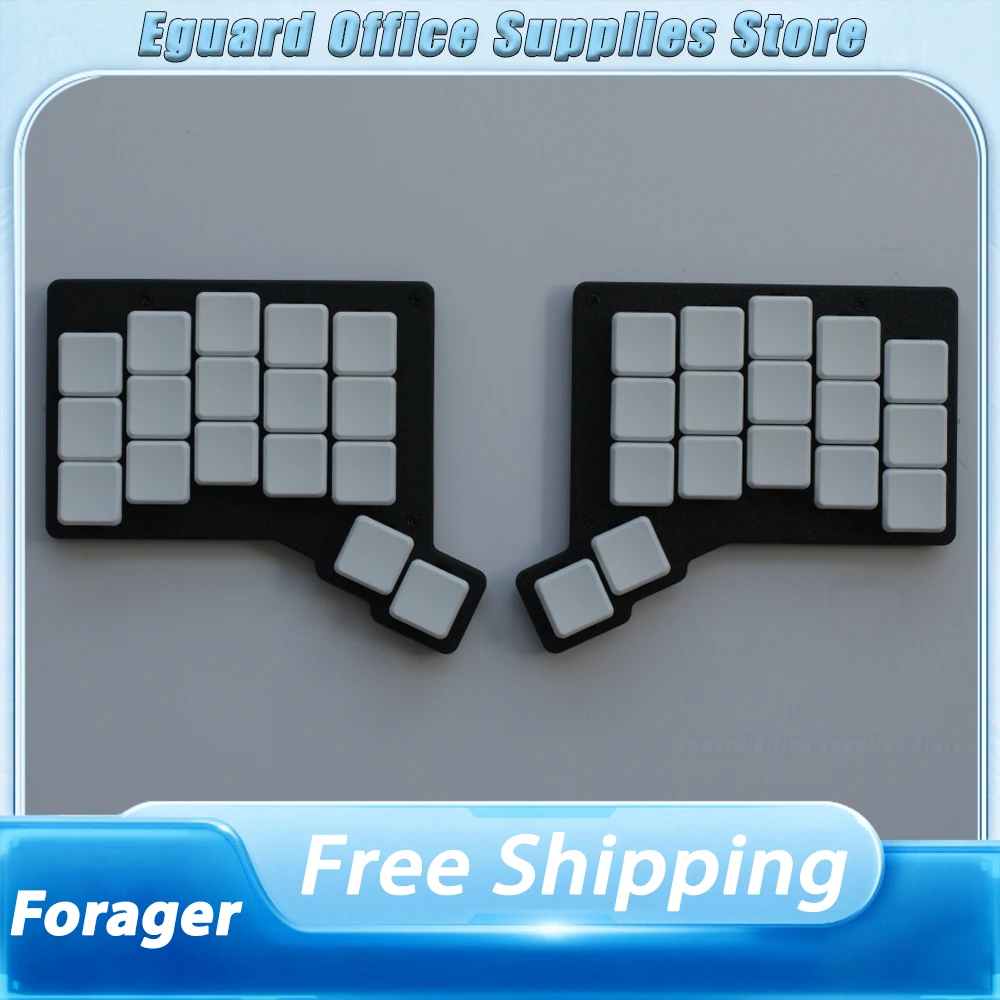 

Forager 3X5 Wireless Split Mechanical Keyboard Hot Swap Kit ZMK Firmware Choc V1 Switch Portable 34keys Corne Split Keyboards
