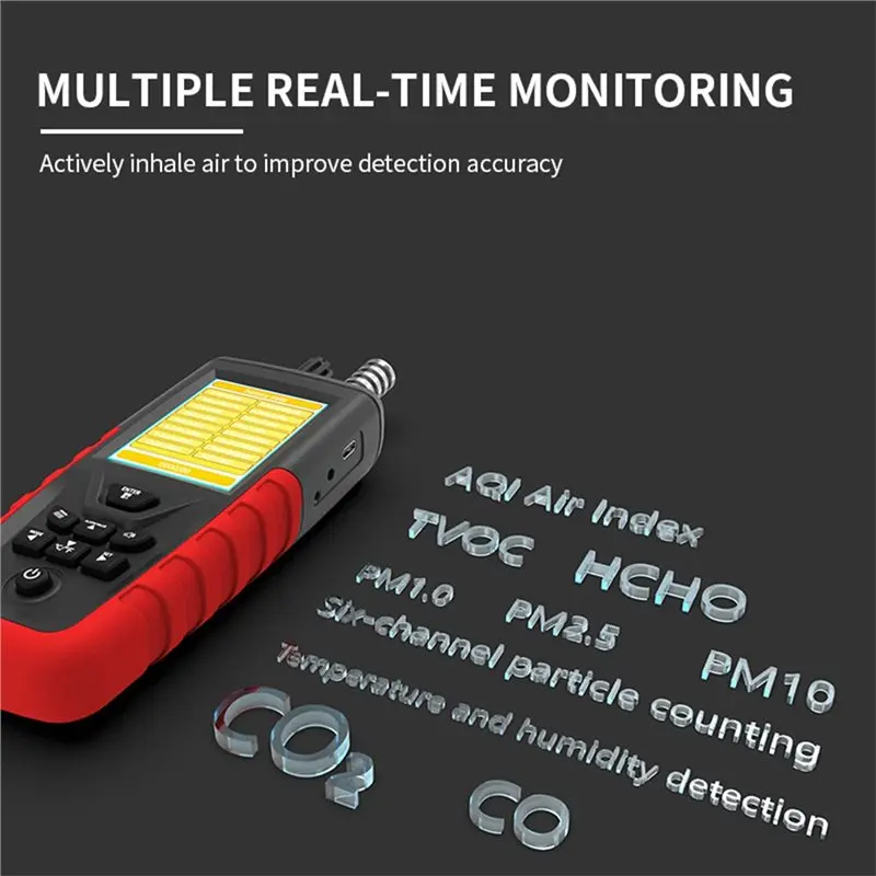 【BRILLIANT 】Home Gas Detector Data Logging Tester For CO2/CO HCHO/Tvoc Temperature/Humidity Air Quality Detection Instrument