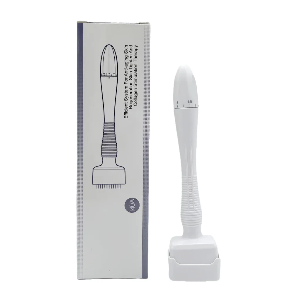 Rouleau de tampon Derma 140A, Micro tampon Derma réglable pour la repousse des cheveux, soins de la 