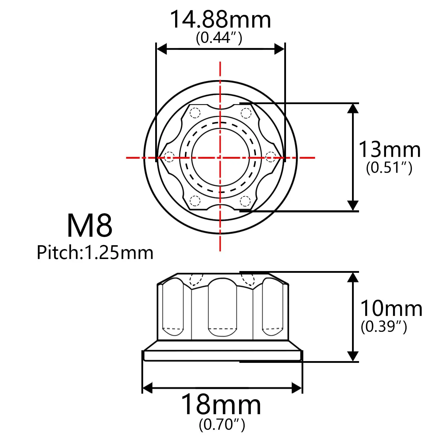Titanium M6-M12 Flange Bolt Nut Bicycle/Motorcycle/Car Modification Kit 6 M8 Pitch 1.25mm Fire Blue 1kg