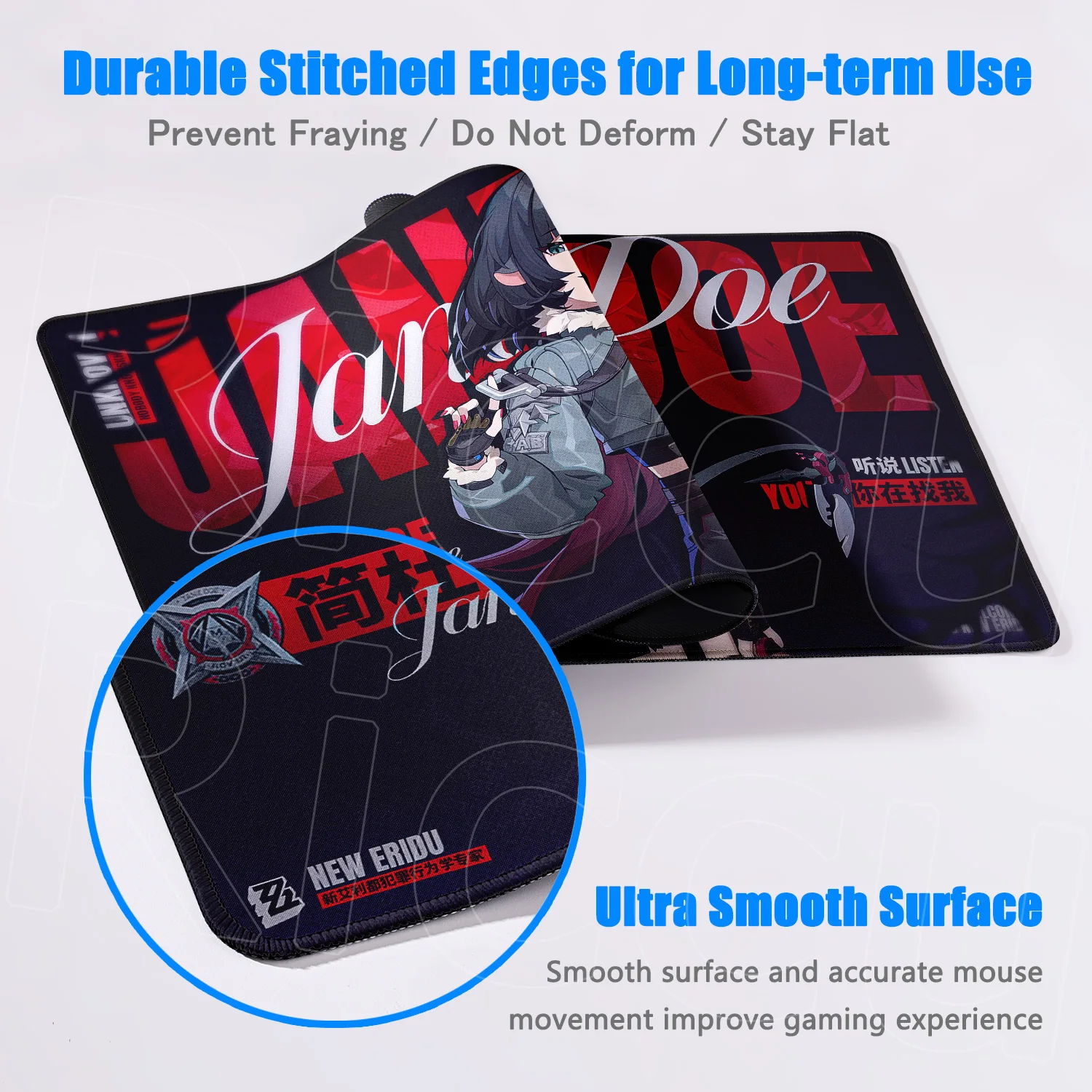 لوحة ماوس أنيمي للألعاب Zenless Zone Zero المطاط Mausepad XXL ألعاب الكمبيوتر غير قابلة للانزلاق حصيرة الفئران جين دو لوحة المفاتيح ملحقات الكمبيوتر #4