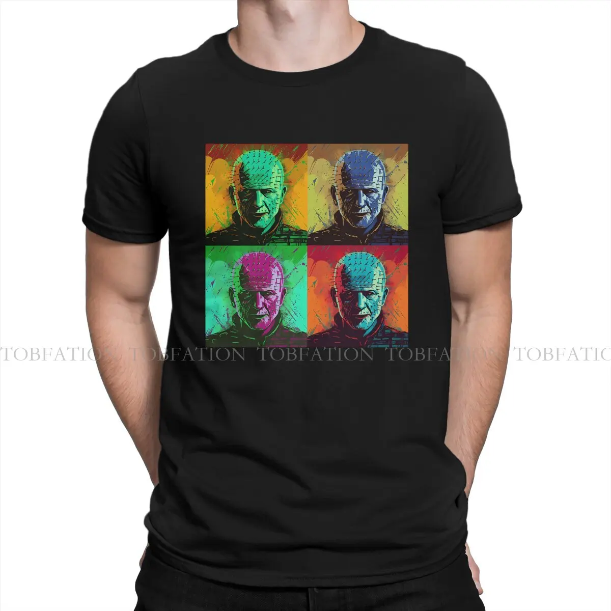 Pinhead Via Andy Warhol Special TShirt Hellraiser Horror Movie Casual T Shirt Newest Stuff For Men Women