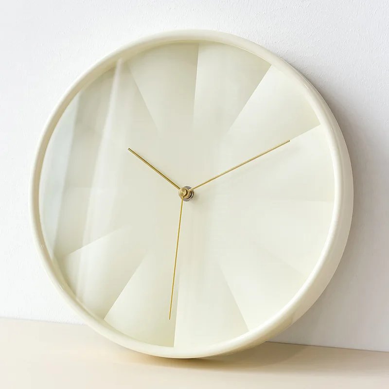 

Minimalist Cream Style Wall Clock Modern Light Luxury Home Decoration Silent Wall Clock Living Room Bedroom Wordless Wall Clock