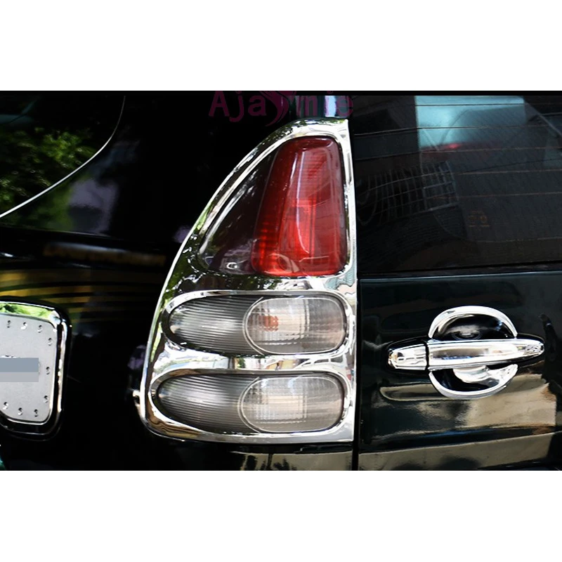 

Накладка на задний фонарь для Toyota Land Cruiser Prado FJ120 2003-2009, хромированная рамка для задних фар, аксессуары для стайлинга автомобиля