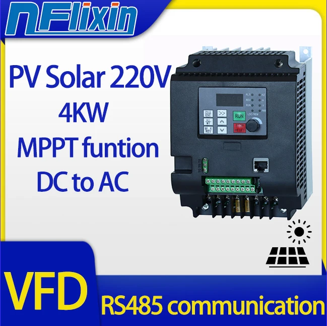 High-quality Solar 0.75-7.5KW DC200-400V input to 220V 3-phase output 50HZ AC Frequency Inverter ac drives /Frequency Converter