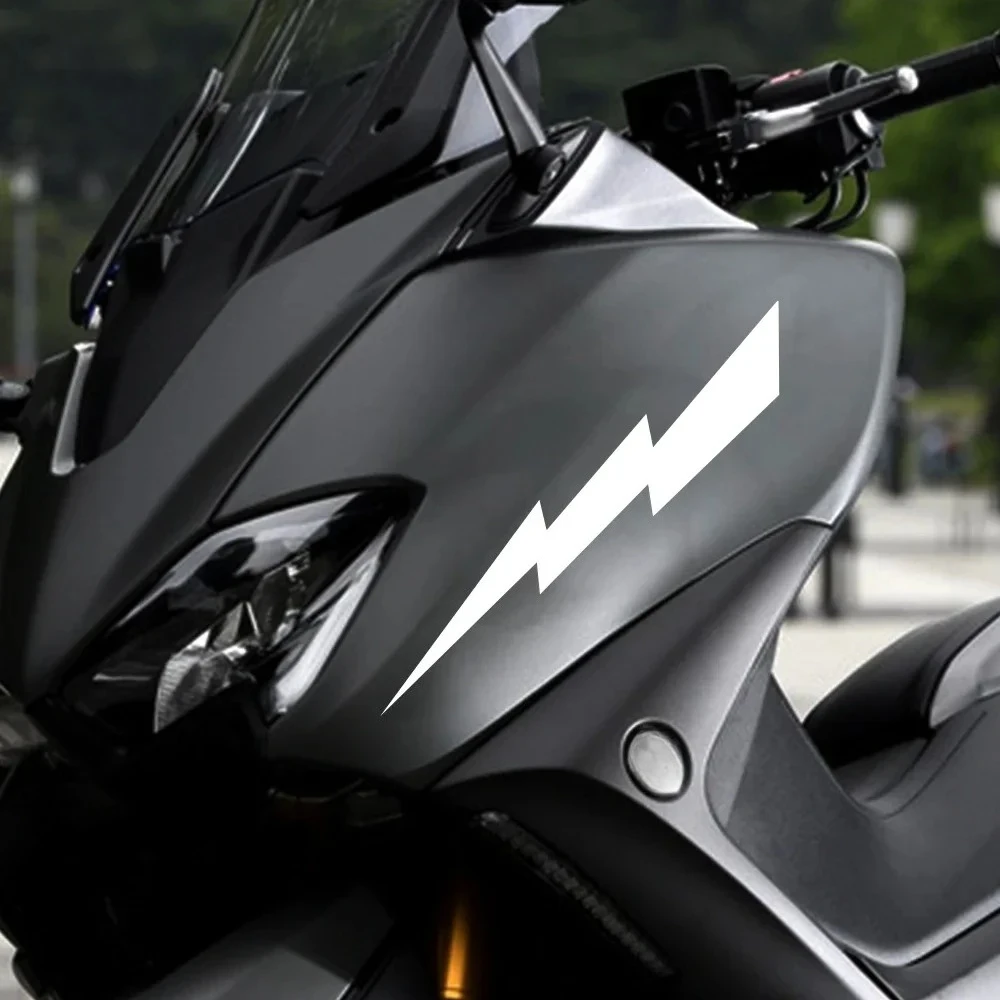 2PCS Lightning Motorcycle Stickers Motorcycle Vinyl Decals For DUCATI KTM BMW YAMAHA Kawasaki Vespa Voge BAJAJ Motor Accessories