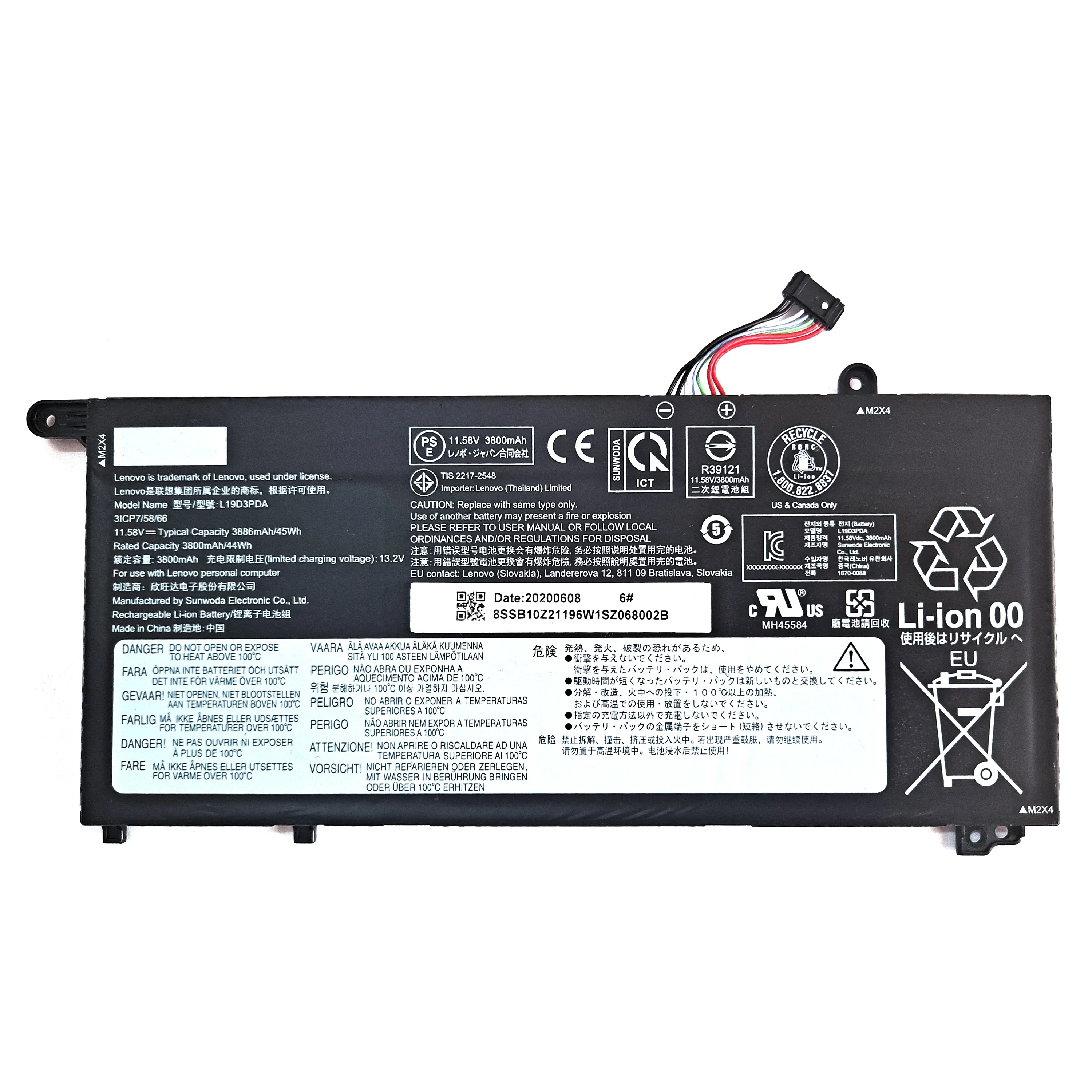 

Genuine Original L19C3PDA L19M3PDA L19D3PDA L19L3PDA Battery For Lenovo Thinkbook 14 15 G2 Itl Are Thinkbook 14 15 G3 Acl Itl