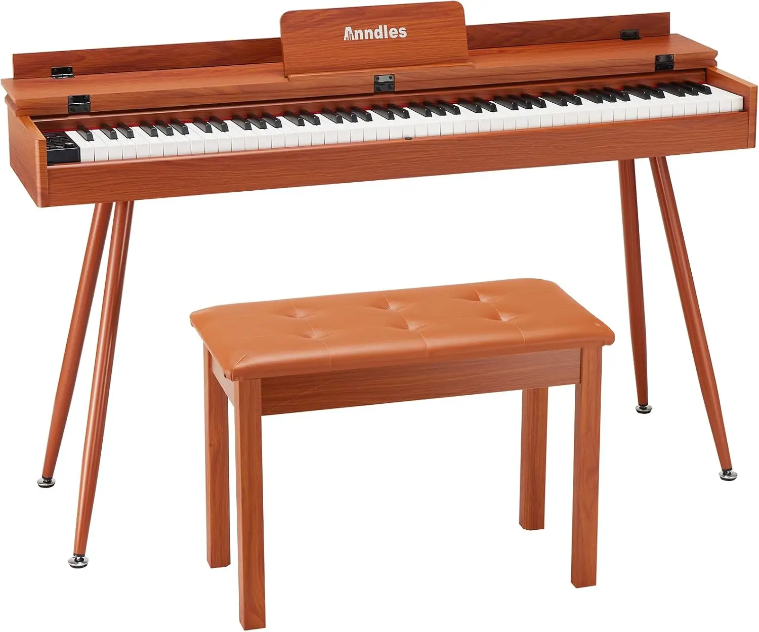 88-Key Digital Electric Piano with Weighted Keys for Beginners, Keyboard Piano Set Includes Piano Bench, Power Adapter and Three Pedals