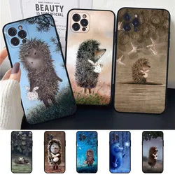 Bright Hedgehog In The Fog Phone Case For iPhone 15 14 11 12 13 Mini Pro XS Max Cover 6 7 8 Plus X XR SE 2020 Funda Shell