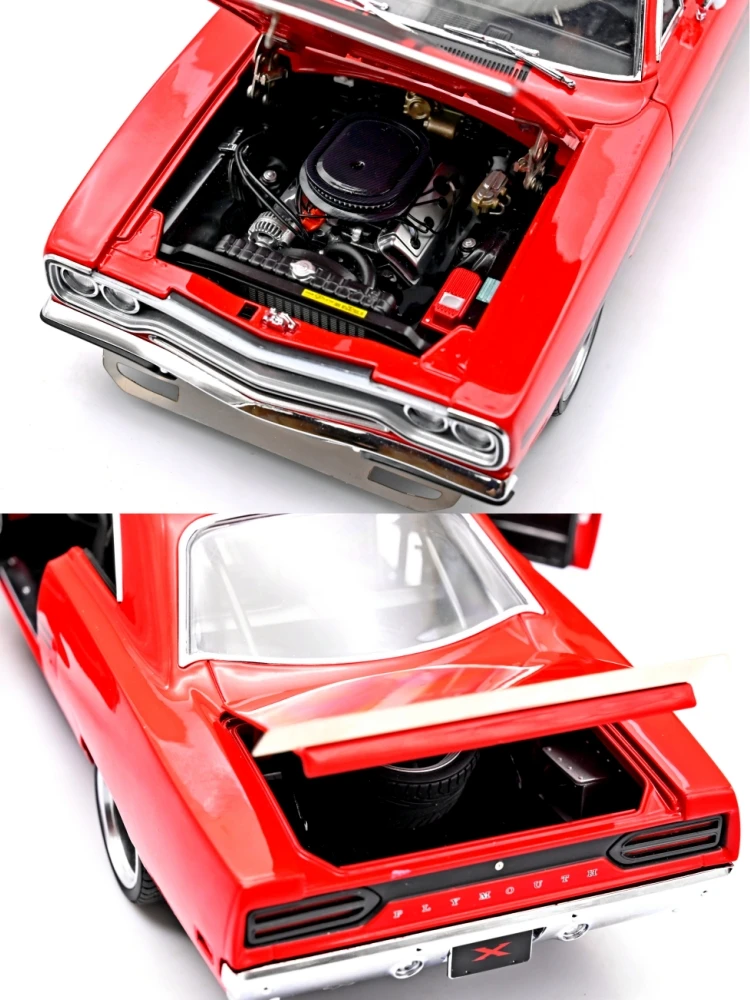 GMP 1:18 Plymouth GTX 1970 Red Muscle Car Alloy Fully Open Simulation Limited Edition Alloy Metal Static Car Model Toy Gift