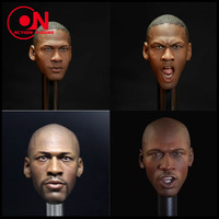 1/6 Basketball Star Michael Jordan Male Head Sculpture Carving Model For 12inch Action Figure Body