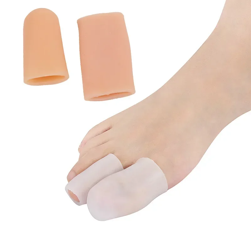 Protector de silicona para dedos de los pies, cubierta de Gel para aliviar el dolor, prevención de ampollas, callos, herramientas para el cuidado de los pies, separadores, 2 piezas