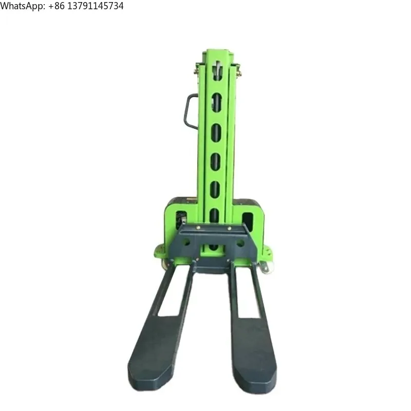 Electric Pallet Stacker 500Kg Capacity Manual Forklift with Self-Load Semi-Hydraulic Lift Battery Power Engine Motor Components
