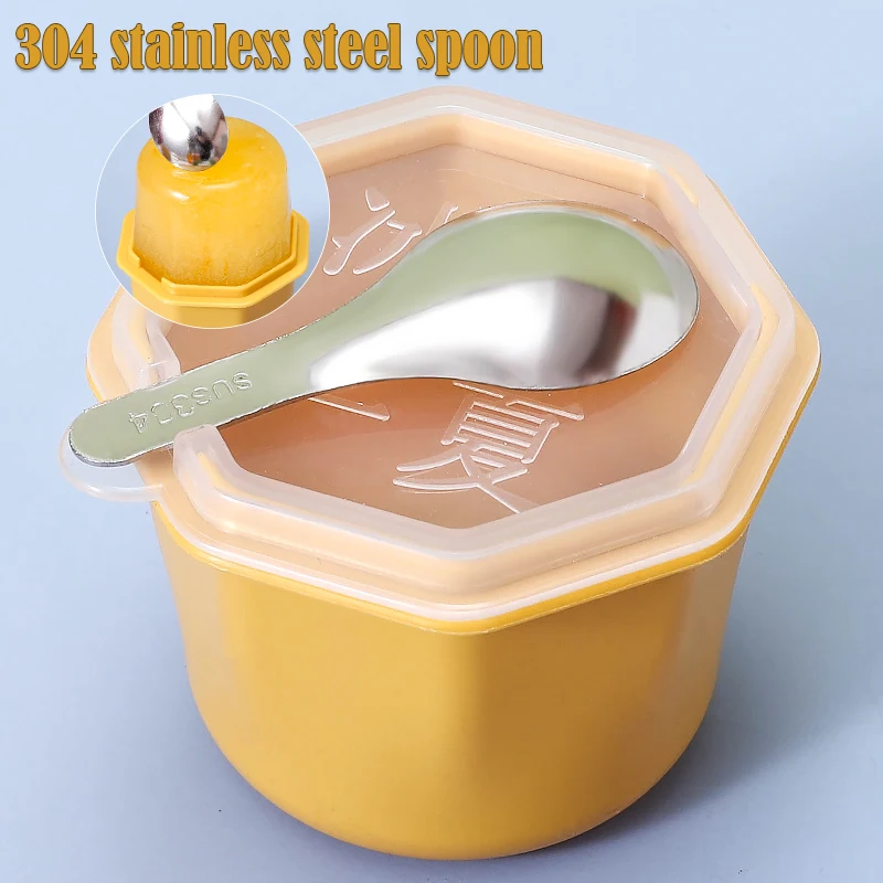 FAIS DU 3-6pcs Independent Ice Cube Mold With Lid Ice Tray with Spoon Baby Food Storage Containers Ice Cream Maker Kitchen Tools