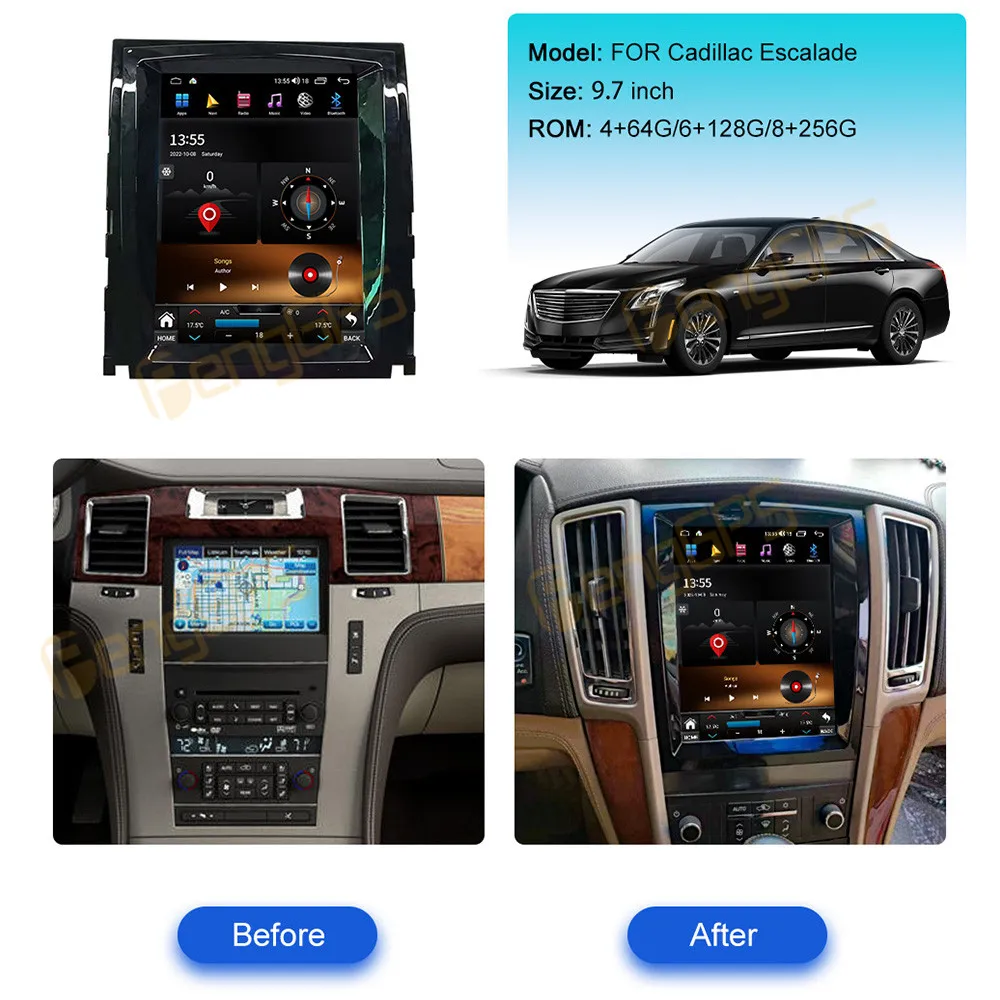 For Cadillac Escalade SLS STS 2007-2012 Android Car Radio 2Din Stereo Receiver Autoradio Multimedia Player GPS Navi Head Unit