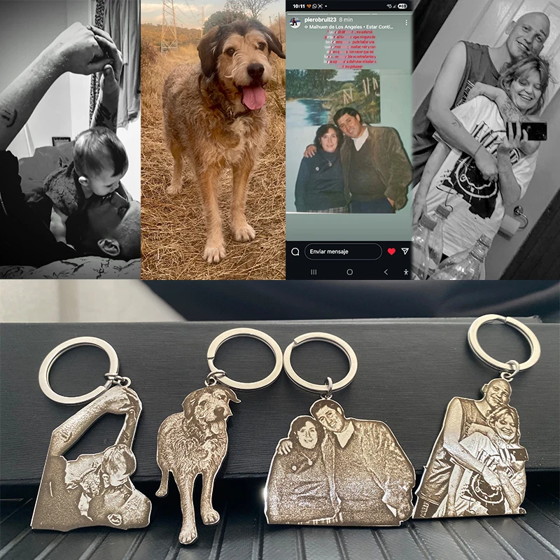 

Брелки для ключей с фотопортретом из нержавеющей стали на заказ, собака, кошка, домашние животные llaveros pareja personalizado, подарок бойфренду, подруге, брелок для ключей
