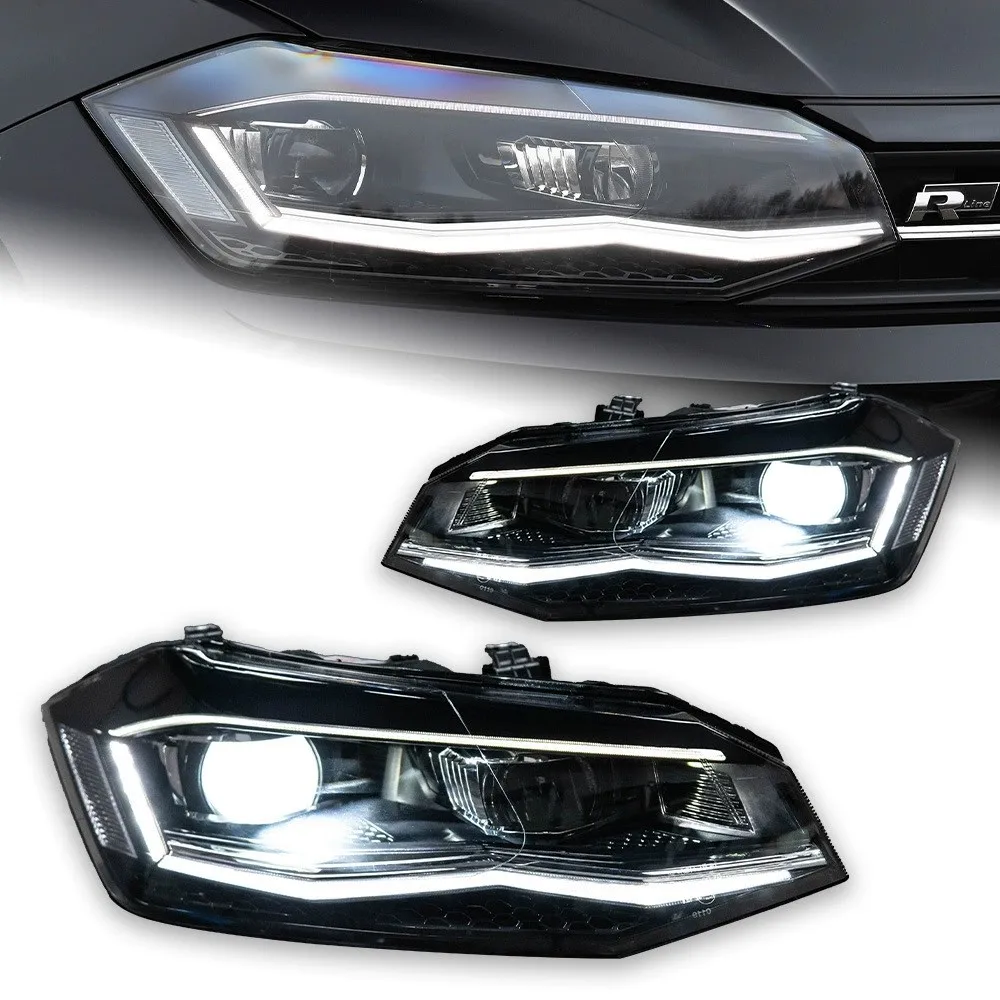 LED Headlights for Volkswagen POLO 2019-2024 DRL with Sequential Turning Signal