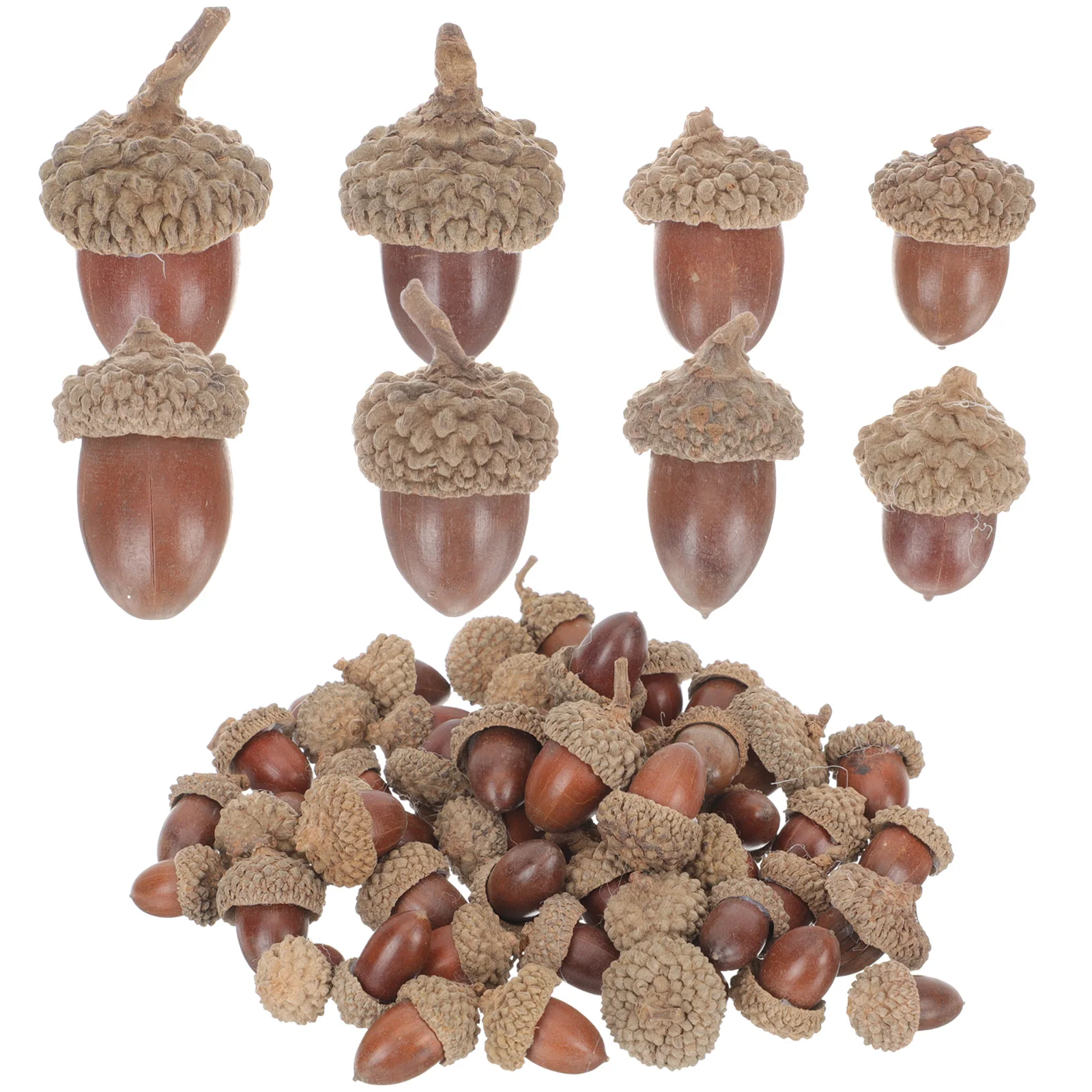

50 Pcs Simulation Acorn Artificial Acorn Ornaments Mini Christmas Decorations Lifelike Small Acorns Home Office Store Fall