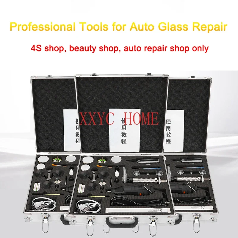 

Glass Repair Kit Front Windshield Repair Crack Professional Accessories Toolbox Windshield Repair Drill